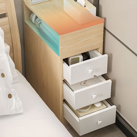 Tủ Đầu Giường Gỗ Mdf Kết Hợp Ngăn Kéo Tiện Lợi