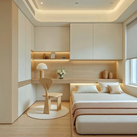 Phòng ngủ tối giản giá cả hợp lý