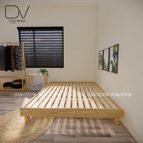 Giường gỗ chân tròn (Mã M21)