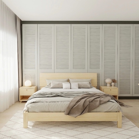 Giường Ngủ Gỗ Tự Nhiên Phong Cách Hiện Đại DV9