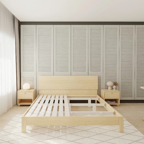 Giường Ngủ Gỗ Tự Nhiên Phong Cách Hiện Đại DV9