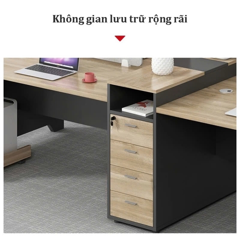 Bàn Làm Việc Hiện Đại Liền Tủ Đa Năng