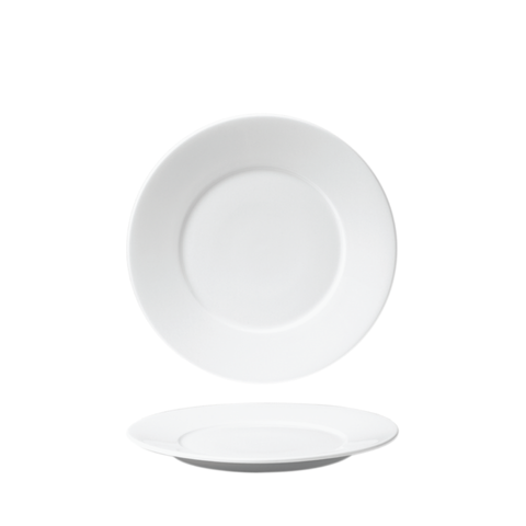 Đĩa sứ Baralee Simple Plus Flat Plate wide rim 21 cm