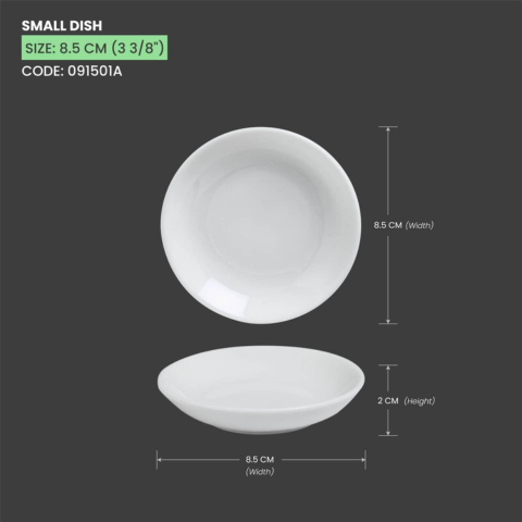 Đĩa sứ Baralee Simple Plus Small Dish 8.5cm