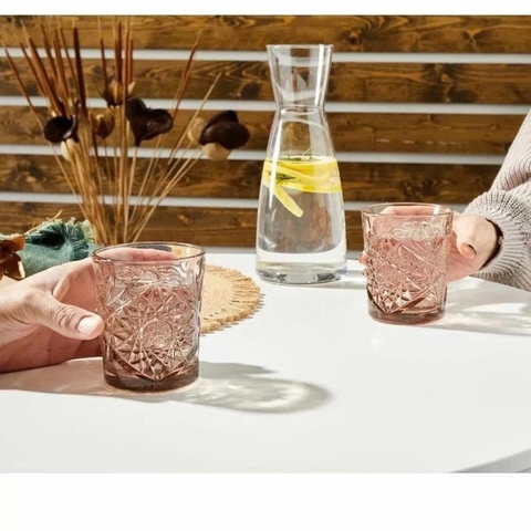 1006368 - Ly thủy tinh Onis ICON Colour box/6 DOF Tumbler Rose (Autumn/Winter) 350ml