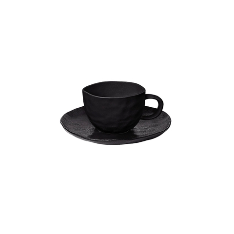 101302-L030 - Đĩa sứ Baralee ORNA Black Saucer 15 cm (5 7/8