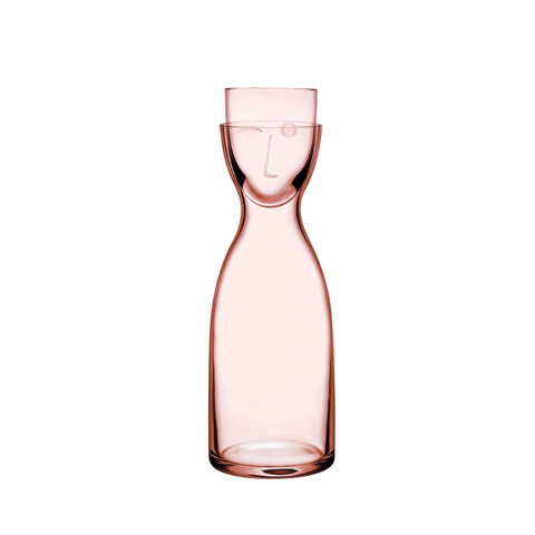 Set Bình và ly phale không chì Nude Mr. & Mrs. Night Set màu hồng 700ml & 170ml