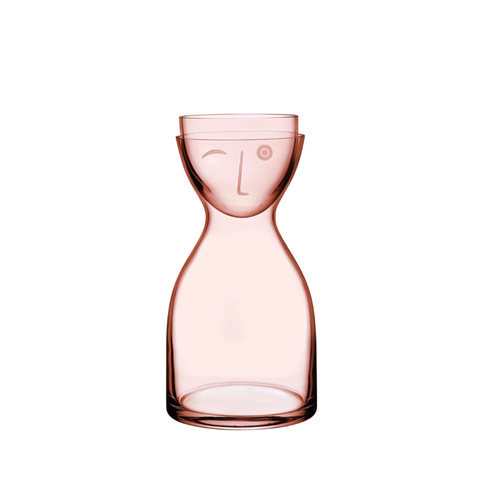 Set Bình và ly phale không chì Nude Mr. & Mrs. Night Set màu hồng 850ml & 250ml
