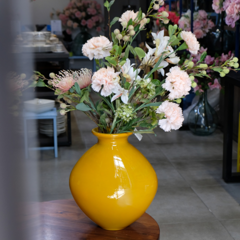 Bình hoa thủy tinh tái chế VSM Jarron Neon Màu vàng neon 37cm