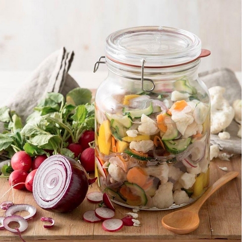Hũ thủy tinh Luigi Bormioli Lock Eat Handy Jar C/Tappo 2150ml