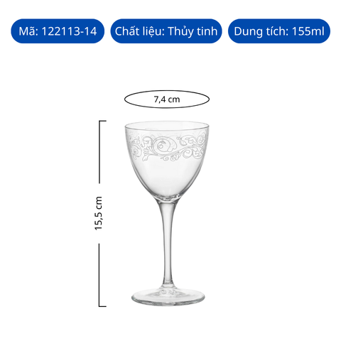 Calice Acqua Bormioli Rocco Bouquet - Design Vintage, Vetro Di Qualità, Elegante E Resistente - Foto 3