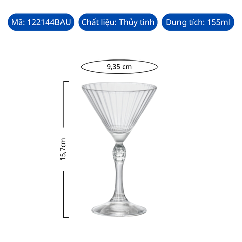 Ly thủy tinh Bormioli Rocco America'20S Martini Small 155ml
