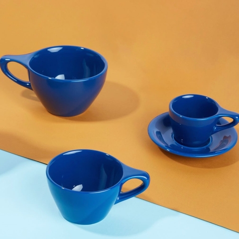 Bộ đĩa và Ly sứ NotNeutral Dk Blue LINO Dbl Capp Cup/Scr, 180ml