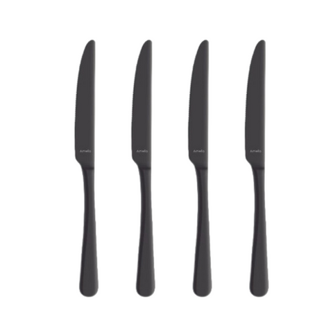 Set 4 Dao inox Amefa Austin Pvd Black Table Knife