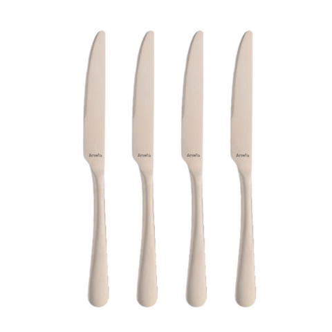 Set 4 Dao inox Amefa Austin Pvd Champagne Table Knife