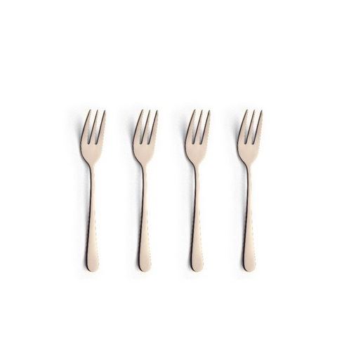 Set 4 Nĩa inox Amefa Austin Pvd Champagne Cake Fork