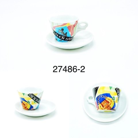 Bộ Ly sứ Ancap Cappuccino Passerella Italiana Sogg.2, 180ml