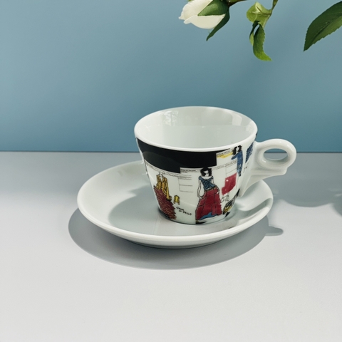 Bộ Ly sứ Ancap Cappuccino Passerella Italiana Sogg.8, 180ml