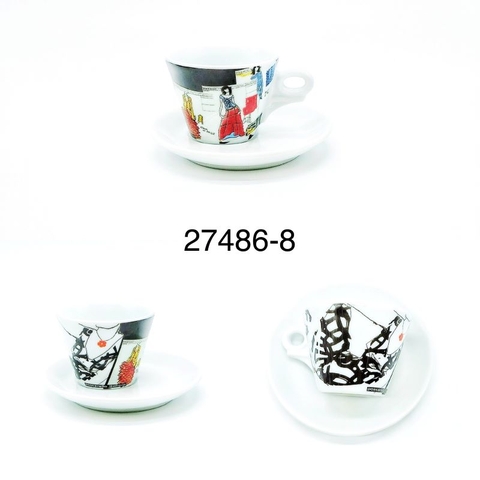 Bộ Ly sứ Ancap Cappuccino Passerella Italiana Sogg.8, 180ml