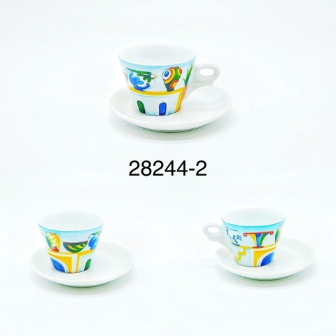 Bộ Ly sứ Ancap Cappuccino Egeo Sogg.2, 180ml