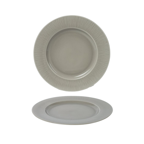 Đĩa sứ Baralee Neo Silk Flat Plate Ivory Coast Grey 20.5 cm