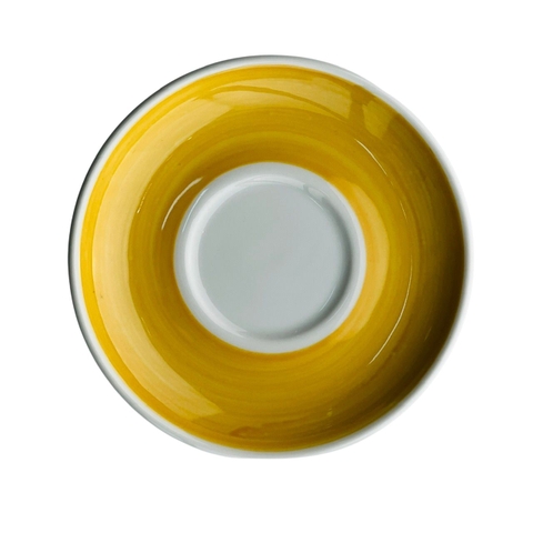 Đĩa sứ Ancap cappuccino vẽ tay Màu vàng
