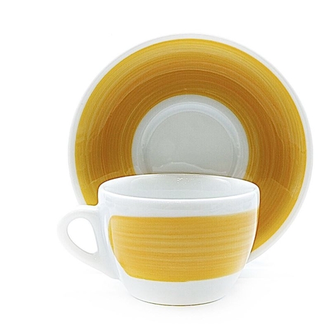 Đĩa sứ Ancap cappuccino vẽ tay Màu vàng