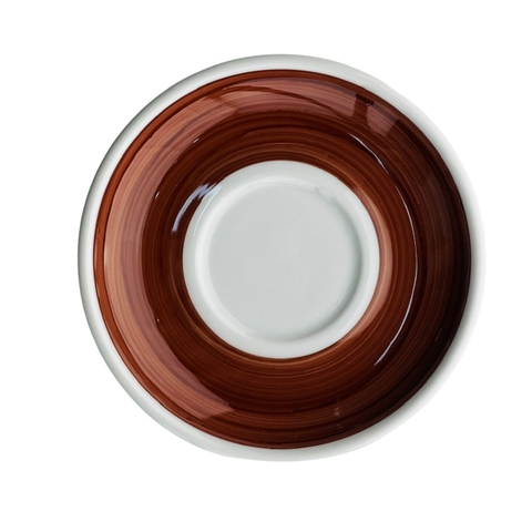 Đĩa sứ Ancap cappuccino vẽ tay Màu nâu