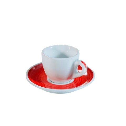 Ly sứ Ancap Espresso vẽ quai Màu đỏ, 60ml