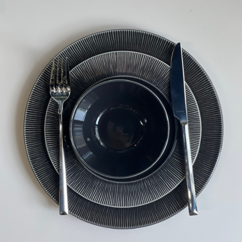 Đĩa sứ Baralee Neo Silk Deep Plate Cool Metal 22.5 cm