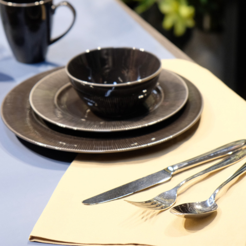 Đĩa sứ Baralee Neo Silk Flat Plate Creamy Mocha 27 cm