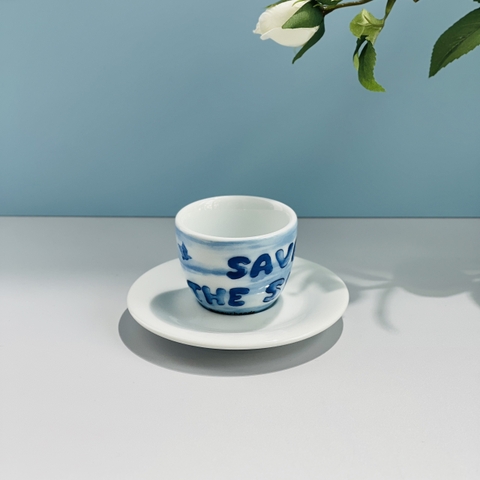 Bộ đĩa và Ly sứ Ancap Espresso In our hands, 60ml