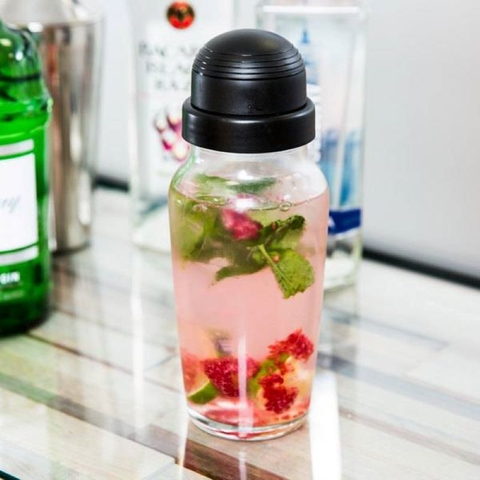 Ly thủy tinh Libbey Cocktail Shaker w/Black Lid 500ml
