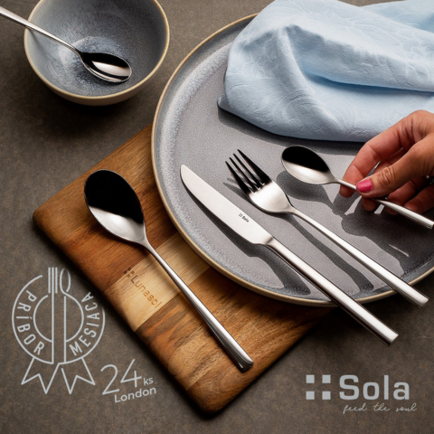 Thìa inox Sola Switzerland London all mirror Mocca Spoon - Dày 2.5mm