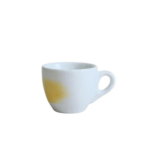 Ly sứ Ancap Espresso vẽ thân màu vàng, 75ml