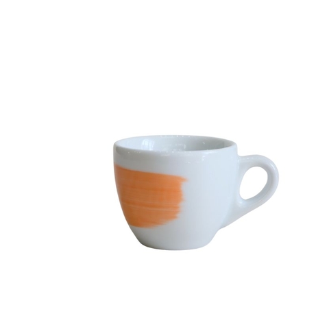 Ly sứ Ancap Espresso vẽ thân màu cam, 75ml