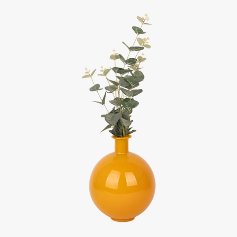 Bình hoa thủy tinh tái chế VSM Jarron Artemis Màu vàng neon 25cm