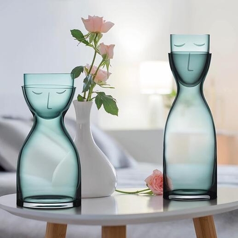 Set Bình và ly phale không chì Nude Mr. & Mrs. Night Set màu xanh 700ml & 170ml