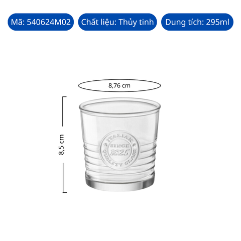 Ly thủy tinh Bormioli Rocco Officina 1825 Dof 295ml