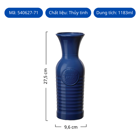 Bình thủy tinh Bormioli Rocco Officina Màu Xanh Navy1825 Jug 1183ml