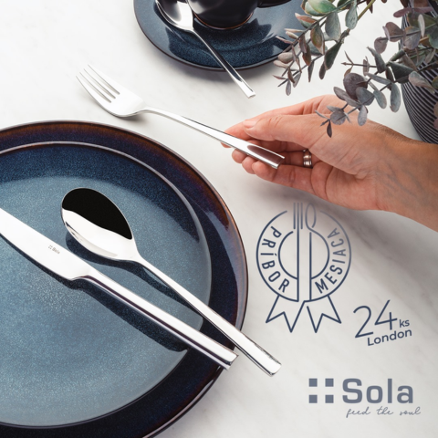 Thìa inox Sola Switzerland London all mirror Table Spoon - Dày 3.5mm
