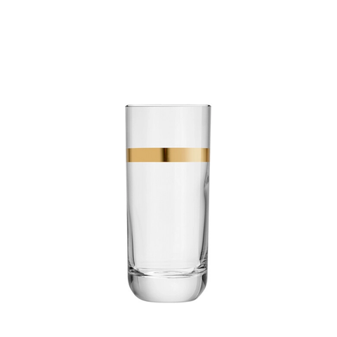 Ly thủy tinh Libbey Envy Beverage 1cm Gold band 350ml