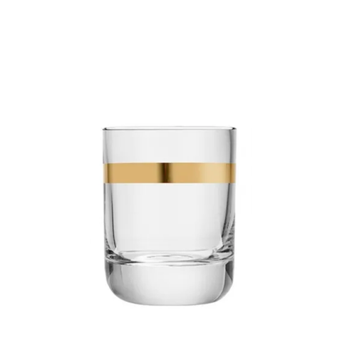 Ly thủy tinh Libbey Envy Rocks 1cm Gold band 326ml