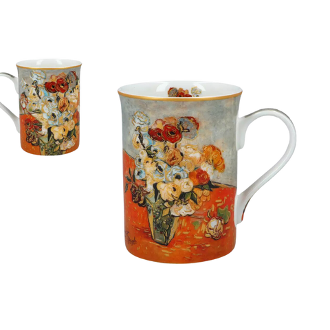 Ly sứ Carmani Classic Mug - V. van Gogh, Roses and anemones 400ml