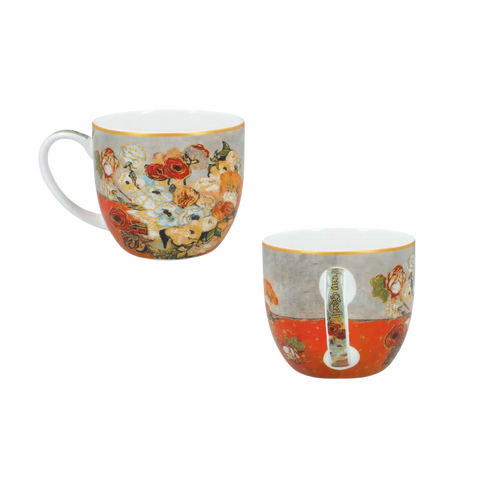 Bộ 2 ly sứ Carmani Set 2 cups with saucers - V. Van Gogh, Roses and Zillets 250ml