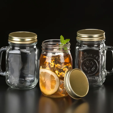 Ly thủy tinh Libbey Nắp nhôm Gold Screw Top Lid