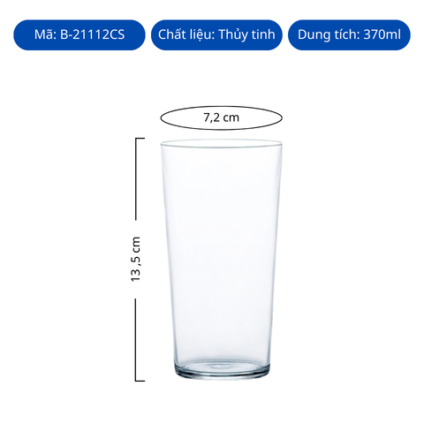 Ly thủy tinh Toyo Sasaki Tumbler Usurai 370ml
