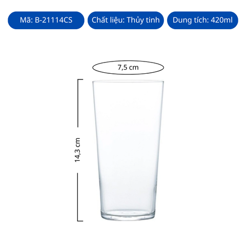 Ly thủy tinh Toyo Sasaki Tumbler Usurai 420ml