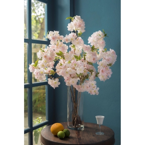 Hoa giả bằng vải - Đào nhật màu hồng nhạt