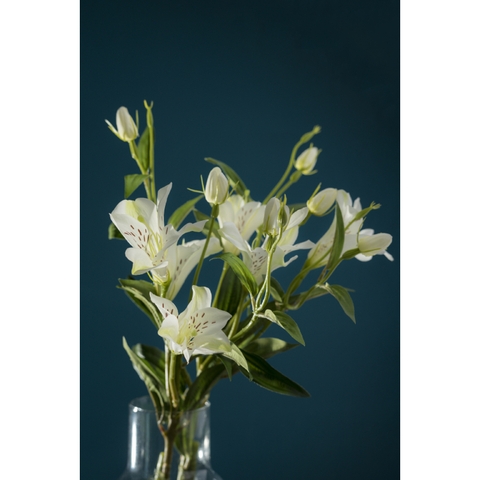 Hoa giả bằng vải - Lys nhỏ màu trắng